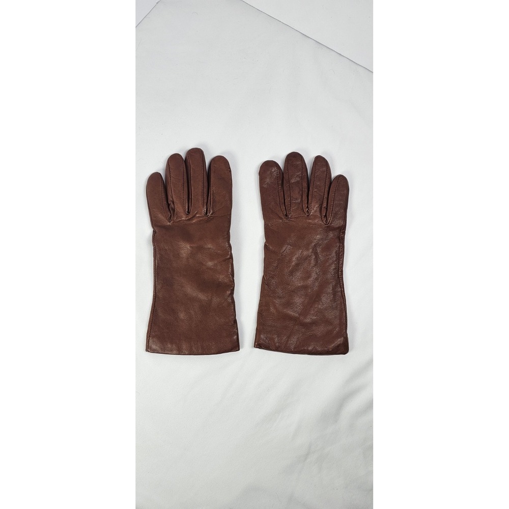 Preston And York Dark Red Women's Leather Gloves With Cashmere Lining Size 8
